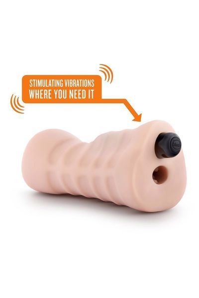 Realistic Blush ENLUST NICOLE Mouth Masturbator with Vibrating Bullet Included