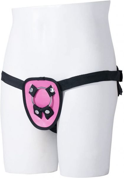 T111667 Трусики HARNESS з кільцями STRAP ON HARNESS PINK, Рожевий T111667 SafeYourLove