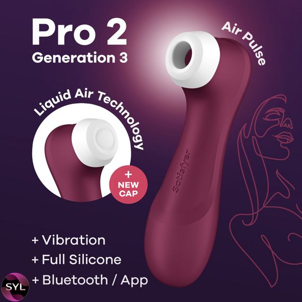 Вакуумний кліторальний стимулятор Satisfyer Pro 2 Generation 3 with Liquid Air (Bluetooth) SO7774 SafeYourLove