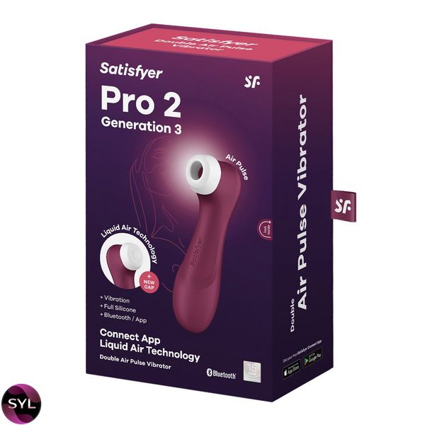 Вакуумний кліторальний стимулятор Satisfyer Pro 2 Generation 3 with Liquid Air (Bluetooth) SO7774 SafeYourLove