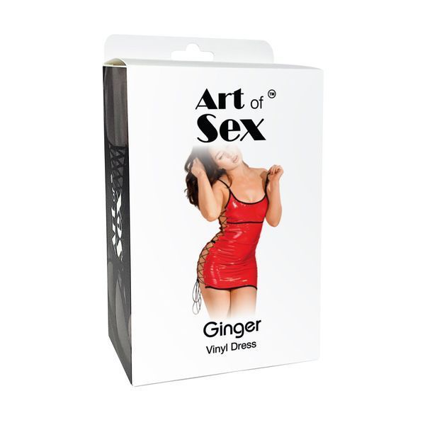 Seksowna koronkowa sukienka z lakieru Art of Sex - Ginger, kolor Black, rozmiar XS-M