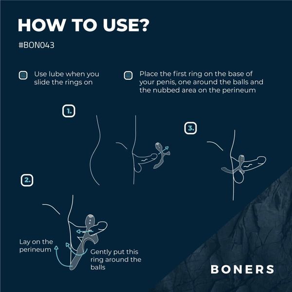 Эрекционное кольцо Boners Triple Cockring SX3053 фото