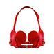 Bra Hearts made of genuine leather Feral Feelings - Hearts Bra, color Red