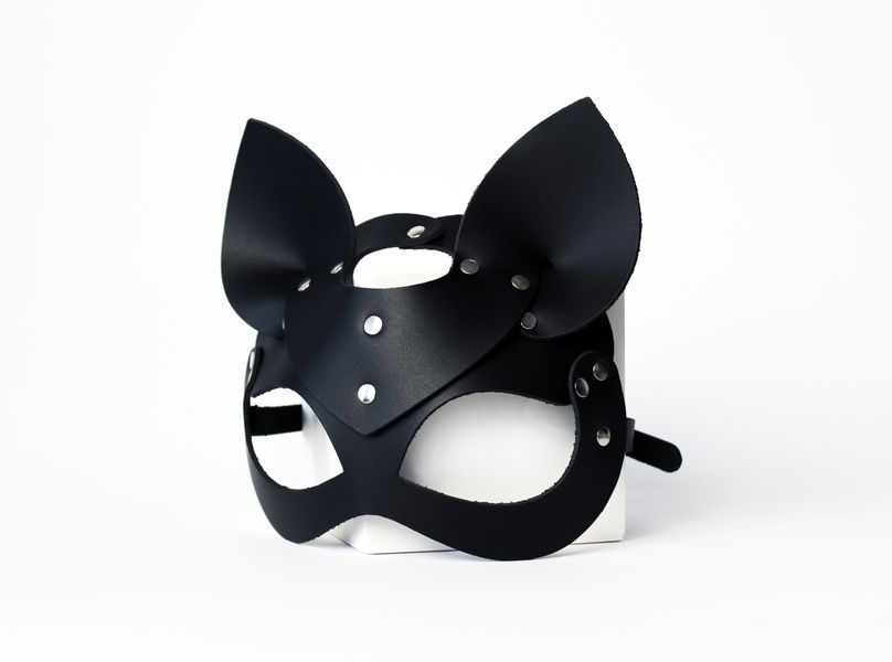 Маска котика з натуральної шкіри Kitty Mask K0012 SafeYourLove