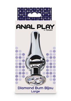 Анальная пробка металлическая TOY JOY Diamond, L, 13 &times; 9,5 см TJ10272L фото