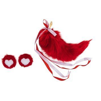 Анальная пробка с хвостом лисы LOCKINK SEVANDA Red Vixen Set with Pear-shape Plug SX0907 фото