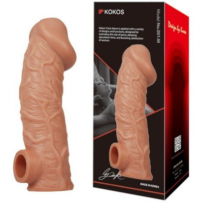 Насадка на пенис с отверстием для мошонки Kokos 15,6 см. CS 001-L K45216 фото