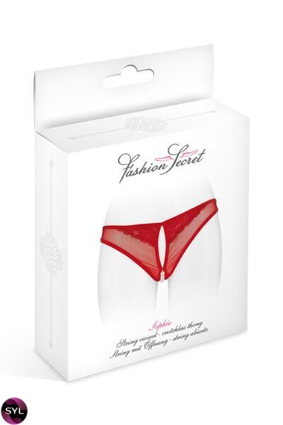 Трусики з перлинами і доступом Fashion Secret Sophie Red SO4717 SafeYourLove