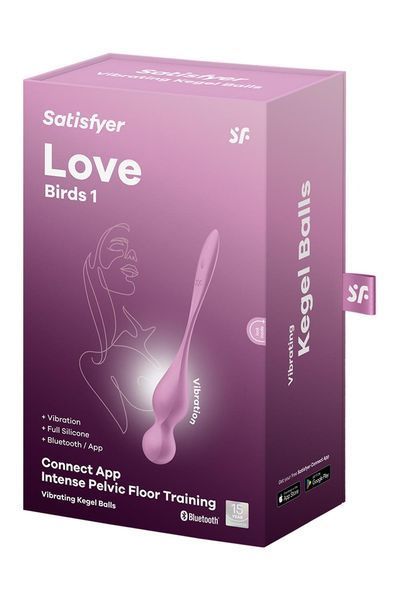 Smart Kegel balls Satisfyer Love Birds 1 with vibration, pink