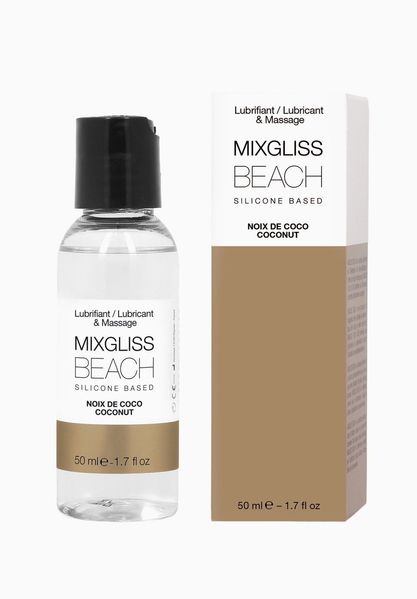 Lubrykant na bazie silikonu MixGliss BEACH - NOIX DE COCO (50 ml) o zapachu kokosa