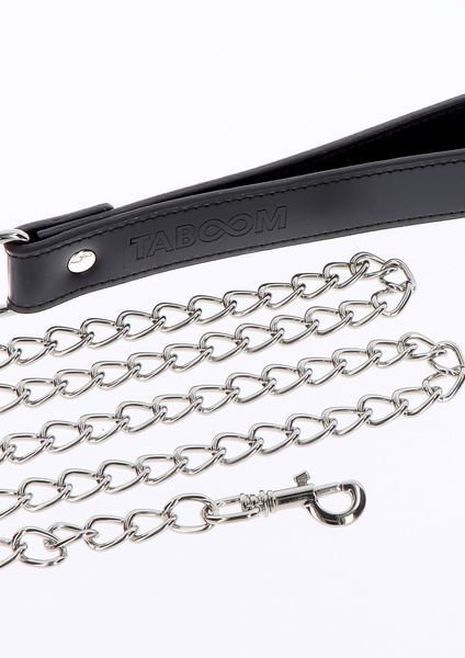 Поводок с карабином и черной петлей Chain Leash TB17105 фото