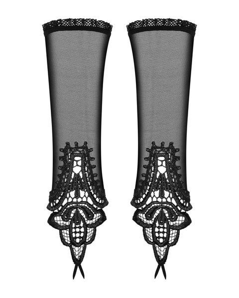 Сетчатые митенки с кружевом Obsessive Luiza mittens SO7289 фото