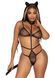 Erotic cat costume Leg Avenue Roleplay Sex Kitten One size, body, ears, choker, Black