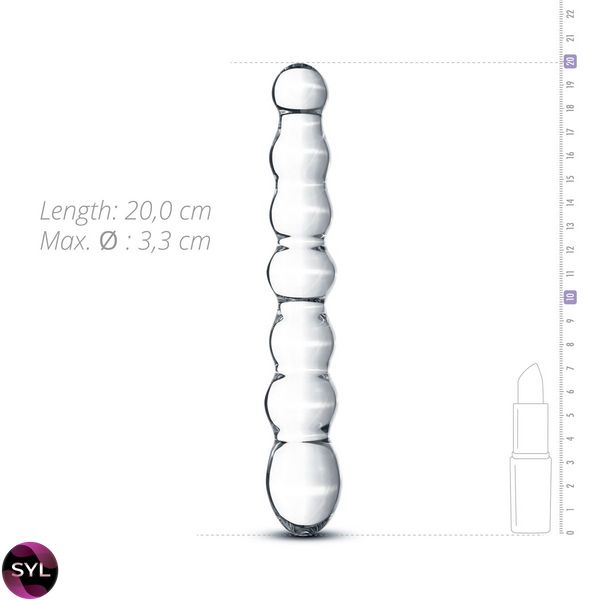 Скляний ділдо у вигляді намистин Gildo Glass Dildo No. 19 SO4419 SafeYourLove