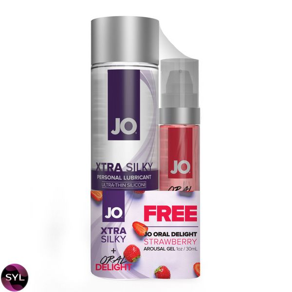 Комплект System JO GWP — Xtra Silky Silicone 120 мл & Oral Delight — Strawberry 30 мл SO8223 SafeYourLove