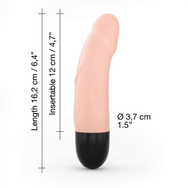 Вибратор Dorcel Real Vibration Flesh 2.0, диам 3,7см, перезаряжаемый, для точки G, размер S SO7392 фото
