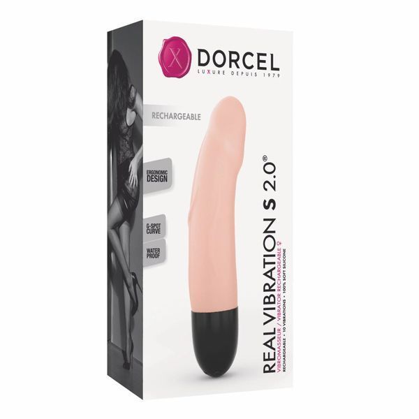 Вибратор Dorcel Real Vibration Flesh 2.0, диам 3,7см, перезаряжаемый, для точки G, размер S SO7392 фото
