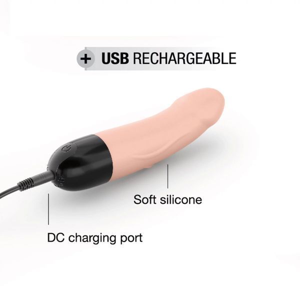 Вибратор Dorcel Real Vibration Flesh 2.0, диам 3,7см, перезаряжаемый, для точки G, размер S SO7392 фото