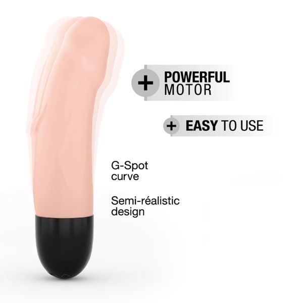 Вибратор Dorcel Real Vibration Flesh 2.0, диам 3,7см, перезаряжаемый, для точки G, размер S SO7392 фото