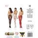 Erotic bodystocking tights Passion S007, beautiful fishnet tights with cut out, color Black