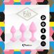 Набір силіконових анальних пробок FeelzToys - Bibi Butt Plug Set 3 pcs Pink SO4576 фото 3 Safeyourlove