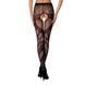 Erotic bodystocking tights Passion S007, beautiful fishnet tights with cut out, color Black