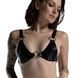 Bodice made of genuine leather Feral Feelings - Bikini Top, color Black