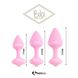 Набір силіконових анальних пробок FeelzToys - Bibi Butt Plug Set 3 pcs Pink SO4576 фото 2 Safeyourlove