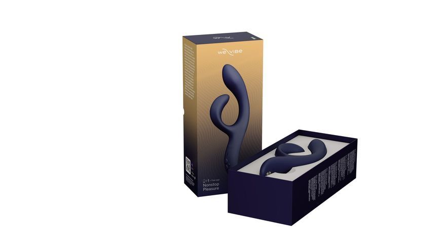 Inteligentny wibrator w kształcie kr&oacute;liczka We-Vibe Nova Midnight, ergonomiczny, regulowany kąt nachylenia korpusu