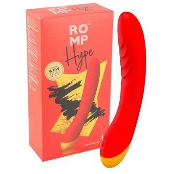 Classic vibrator with relief Romp Hype, Red