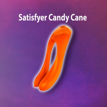 Помаранчевий вібратор на палець Satisfyer Candy Cane