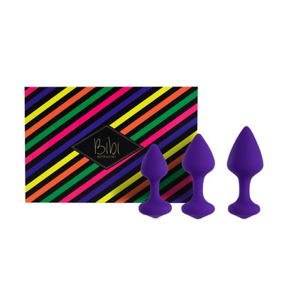 Набір силіконових анальних пробок FeelzToys - Bibi Butt Plug Set 3 pcs Purple SO5064 SafeYourLove