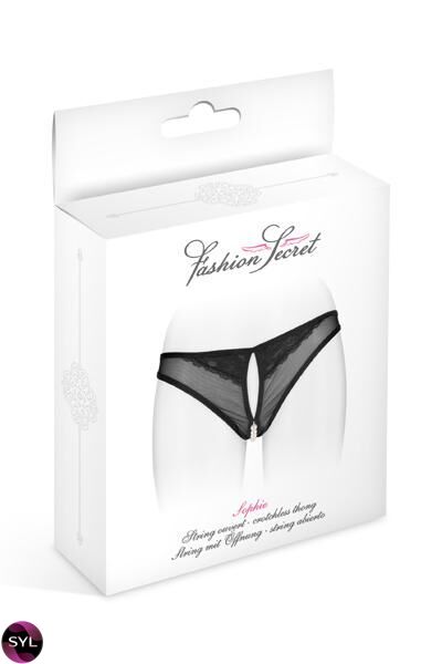 Трусики з перлинами і доступом Fashion Secret Sophie Black SO4718 SafeYourLove