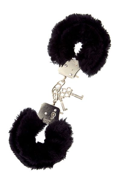 Наручники METAL HANDCUFF WITH PLUSH, BLACK T160031 фото