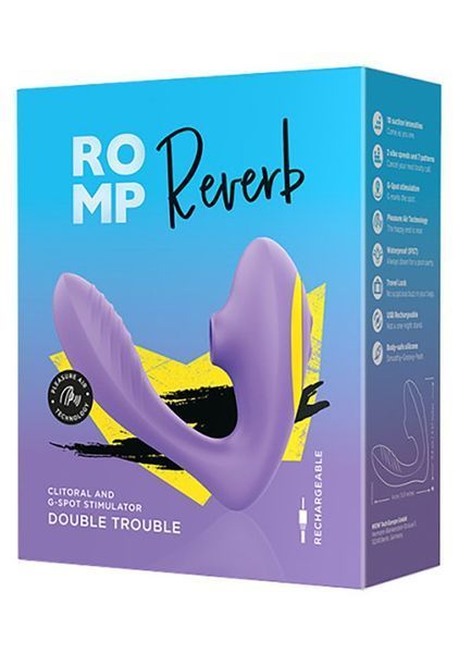 Wibrator z podw&oacute;jną stymulacją ROMP REVERB, liliowy