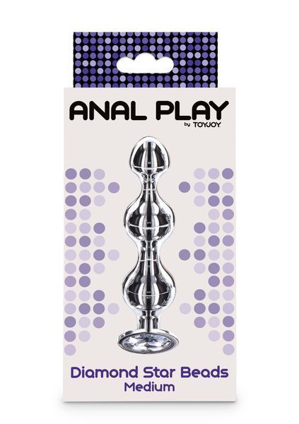 Metal anal tree with crystal Toy Joy Anal Play Diamond Star Beads, Medium