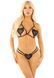 Set of Leg Avenue Open Cup Bra and Pearl String, color Black