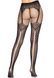 Tights Leg Avenue Fishnet tights with back seam One size, back seam, lace, mesh, Black