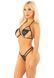 Set of Leg Avenue Open Cup Bra and Pearl String, color Black