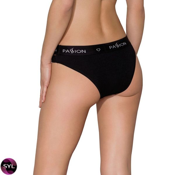 Трусики з прозорою вставкою Passion PS006 PANTIES black, SO4233 SafeYourLove