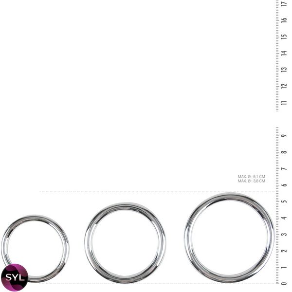 Набір ерекційних кілець Sinner Gear Unbendable – Cock/Ball Ring & Glans Ring Set SO4584 SafeYourLove