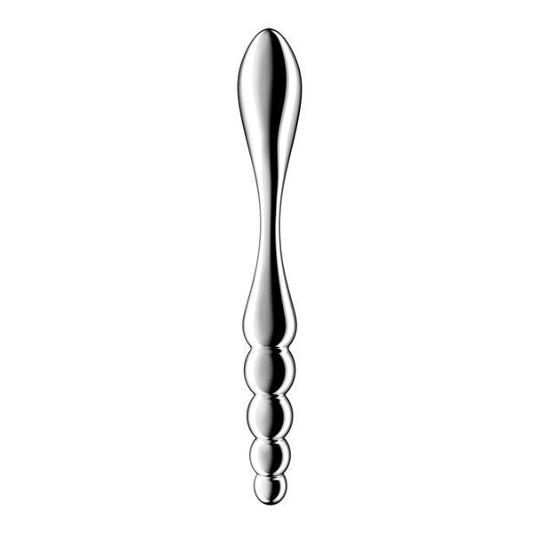 Metalowy dildo Satisfyer Star Force 1, dwustronny, można podgrzewać i chłodzić