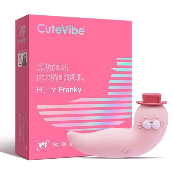 Вакуумний вібратор CuteVibe Franky Pink SO6548 SafeYourLove