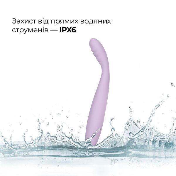 Slim smart G-spot vibrator Svakom Cici 2 Lilac, heated to 38 &deg;C