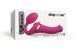 Strapless vibrating strap-on with vacuum stimulation Strap-On-Me MULTI ORGASM Fuchsia M, adjustable
