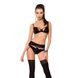 Комплект білизни TONYA SET black L/XL - Passion Exclusive: трусики, ліф, пояс для панчох PS24110 фото 1 Safeyourlove