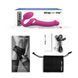 Strapless vibrating strap-on with vacuum stimulation Strap-On-Me MULTI ORGASM Fuchsia M, adjustable