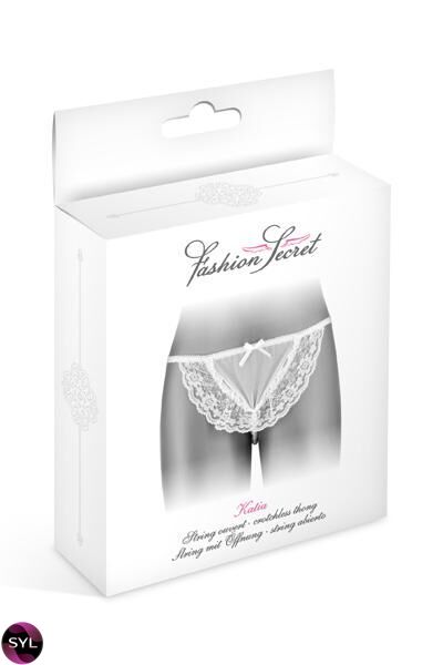 Трусики-стрінги з перлинною ниткою Fashion Secret KATIA White SO4719 SafeYourLove