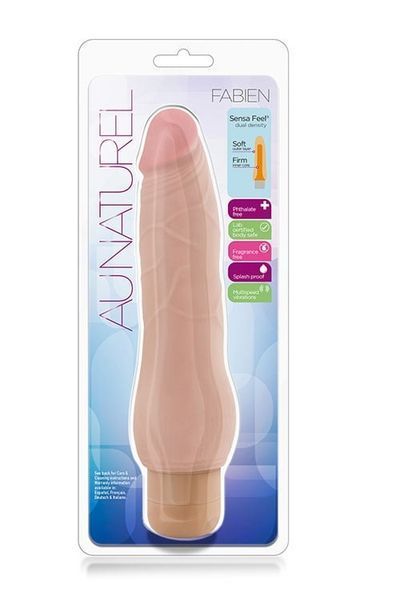 Blush Au Naturel Fabien realistic vibrator, battery-operated, flesh-colored, Beige