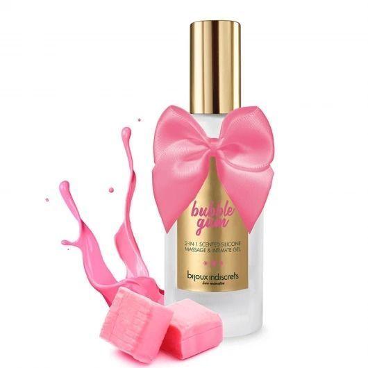 Масажний гель-лубрикант 2 в 1 на силіконовій основі Bijoux Bubblegum з ароматом жуйки, 100 мл B0317 SafeYourLove